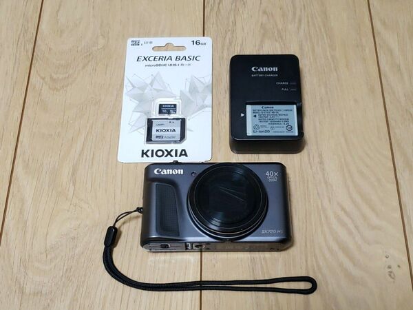 Canon PowerShot SX720HS 動作品 純正バッテリー 充電器 ストラップ おまけ付き