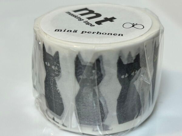 mt マスキングテープ ミナペルホネン くろねこ 10m巻き