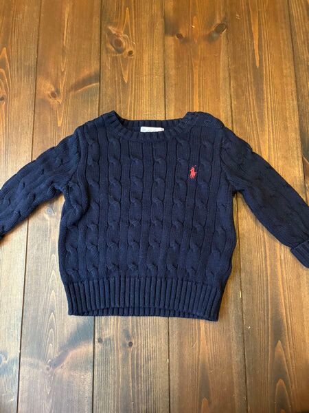 RALPH LAUREN ラルフローレンケーブルニットセーター12M キッズ