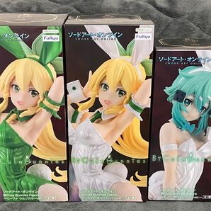 【3個セット】SAO ソードアートオンライン リーファ シノン バニー BiCute Bunnies Figure フリュー