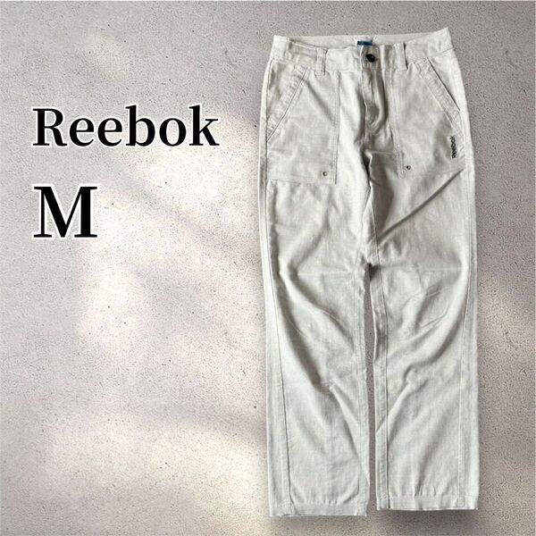 リーボック Reebok パンツ グレー ストレート M カジュアル ストレッチパンツ