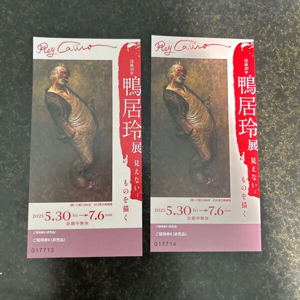 鴨居 玲展 見えないものを描く 美術館えきKYOTO招待券2枚