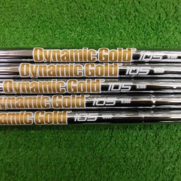【希少スペック】中古アイアン用シャフト Dynamic Gold 105 R300 シャフト 6番アイアン~Pw用 5本セット