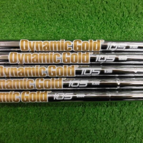 【希少スペック】中古アイアン用シャフト Dynamic Gold 105 R300 シャフト 6番アイアン~Pw用 5本セット