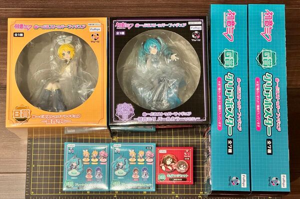 フリューくじ初音ミクぬーどるストッパーフィギュアラストゲット賞+ 鏡音リン +おまけ