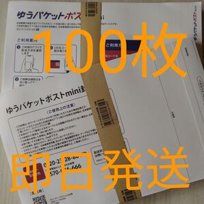 ゆうパケットポストmini専用封筒100枚 即日発送