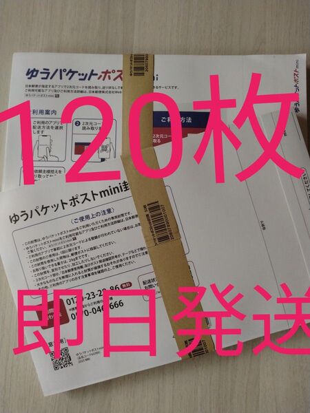 ゆうパケットポストmini専用封筒120枚 即日発送