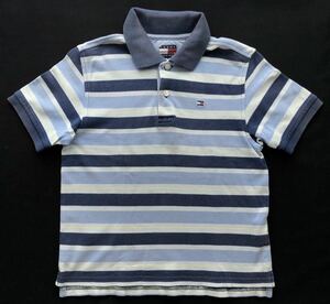 90s USA企画品 トミーヒルフィガー キッズ5才 ボーダー ポロシャツ　　鹿の子 90年代 ビンテージ ヴィンテージ TOMMY HILFIGER 柳2954