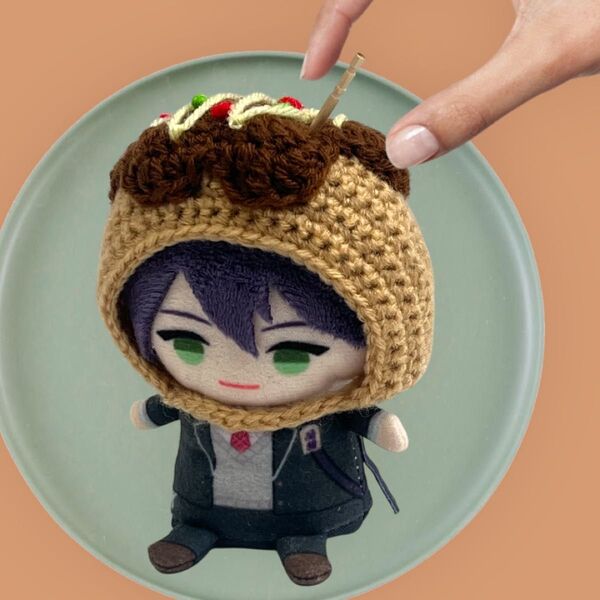 ハンドメイド にじぱぺっと ぬい服 たこ焼き かぶりもの にじさんじ にじぱぺ 服 剣持刀也 コスプレ 衣装 あみぐるみ たこやき