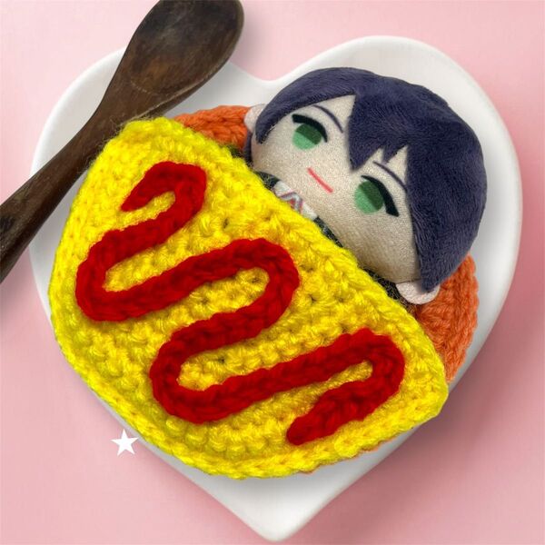 にじぱぺっと にじぱぺ ぬい寝具 布団 オムライス ハンドメイド 推し活グッズ 剣持刀也 ニジパペット にじさんじ あみぐるみA