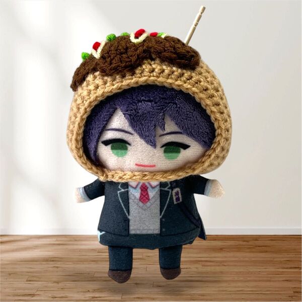 可愛い 手作り ハンドメイド 剣持刀也 にじぱぺっと たこ焼き にじさんじ にじぱぺ 編みぐるみ あみぐるみ ぬい服 10cm