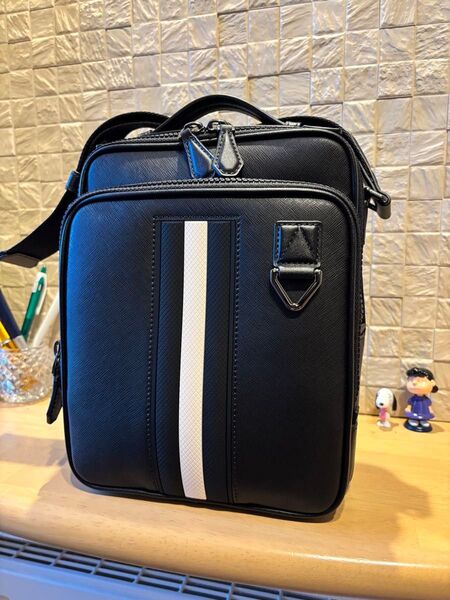 BALLY バリー クロス ボディバッグ MACKAO マカコ メンズ ショルダーバッグ レザー バリーストライプ メタルロゴ
