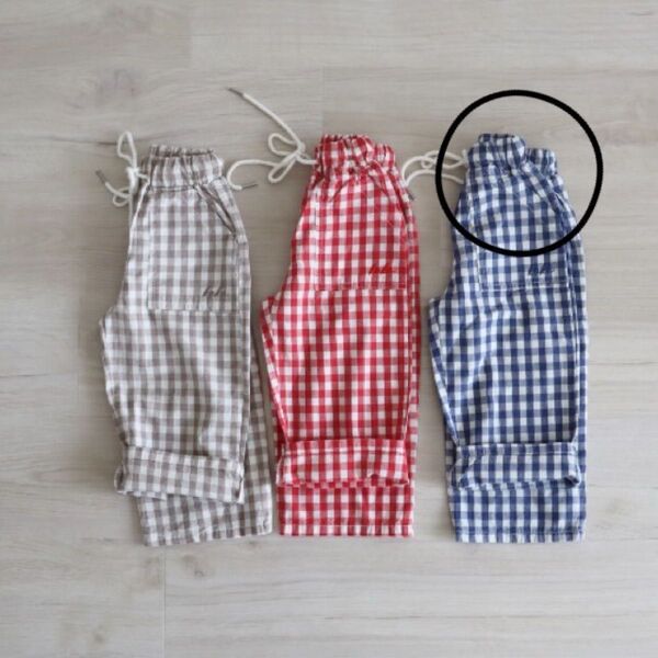 新品 kokokids 25ss check long pants/Msize