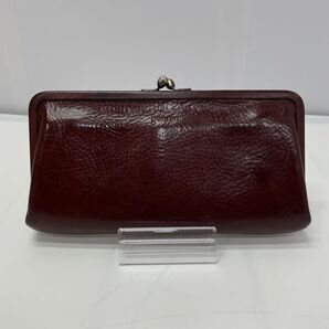 GENTEN genten がま口財布 長財布 ブラウン 無地 収納たっぷり