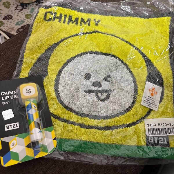 BT21 CHIMMY ハンドタオル リップクリーム 2個セット