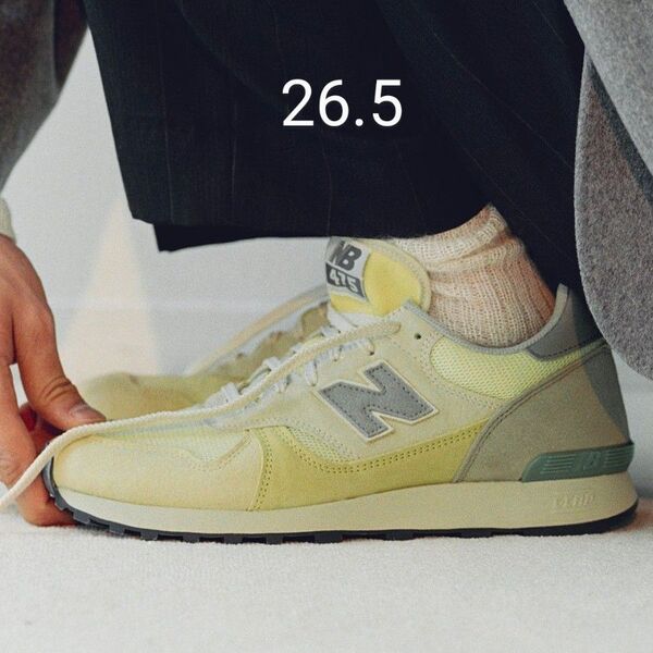 新品 AURALEE × New Balance 475 Vintage Yellow 26.5cm オーラリー ニューバランス