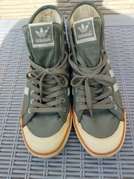 【27.5cm】Adidas レザー ハイカット メンズ スニーカー