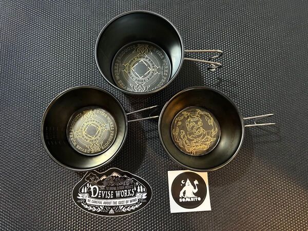 シェラカップ3セット デバイスワークス×ソマビトコラボ商品 ステッカー付き
