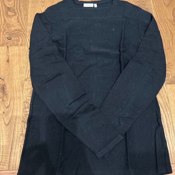 Calvin Klein ブラック トップス シンプル 長袖 メンズMサイズ