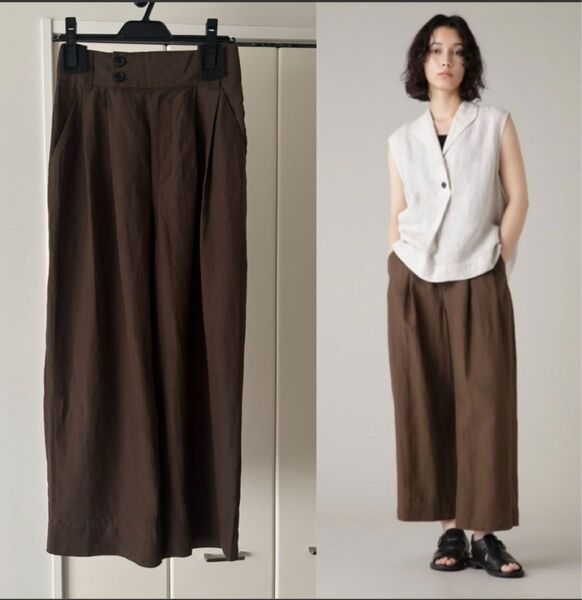 2024SS マーガレットハウエル リネン100% ワイドパンツ