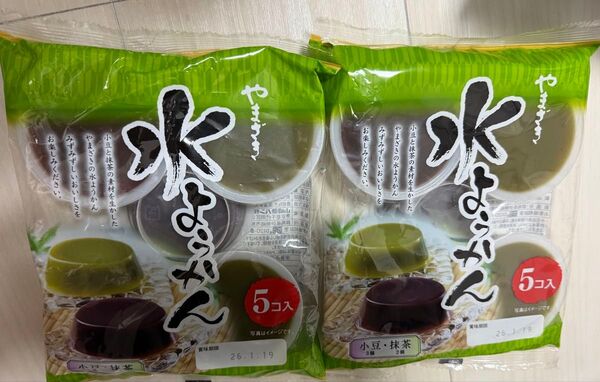 山崎水ようかん 抹茶・小倉2セット