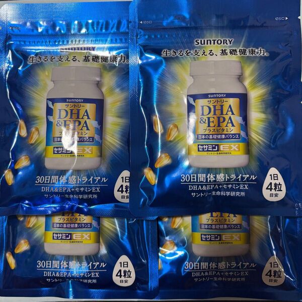 【新品】4個セット サントリー・セサミンEX・DHA&EPA プラスビタミン
