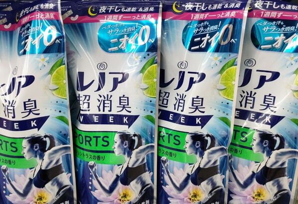 レノア超消臭1week SPORTS つめかえ用 フレッシュシトラスの香り 4個セット