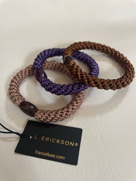 人気カラー 新品 フランスラックス ヘアゴム ポニーテールチューブ3本