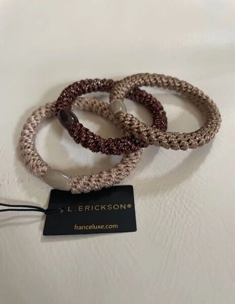 人気カラー 新品 フランスラックス ヘアゴム ポニーテールチューブ3本