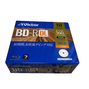 Victor BD-R DL VBR260RP10J1 (片面2層/1-6倍速/10枚) 50GB