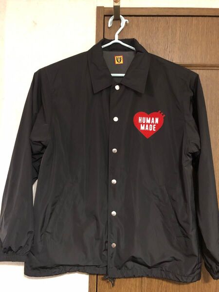 1週間お値下げいたします。渋谷パルコ店購入品 HUMAN MADEコーチジャケット BLACK Lサイズ 美品