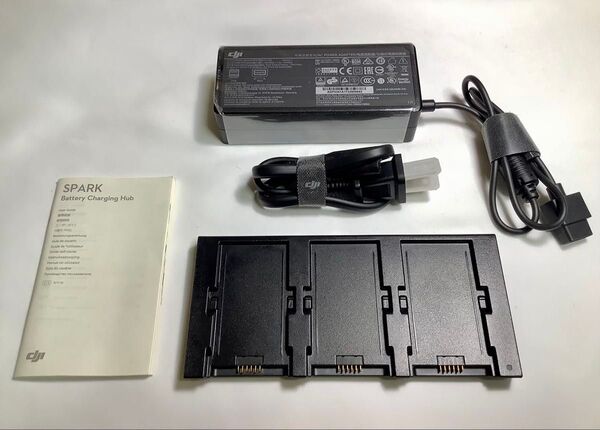 DJI Spark 純正 バッテリー チャージング ハブ バッテリー充電器 美品中古 充電動作確認済 説明書付き