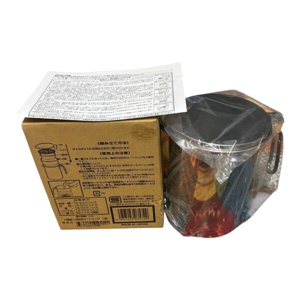 【新品】下村企販 ステンレス製カートリッジ式 オイルポット 1.2L 日本製