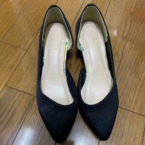 ブラック パンプス ヒール5cm 新品 未使用に近い パンプス ブラック 痛くない 走れるパンプス 歩きやすい