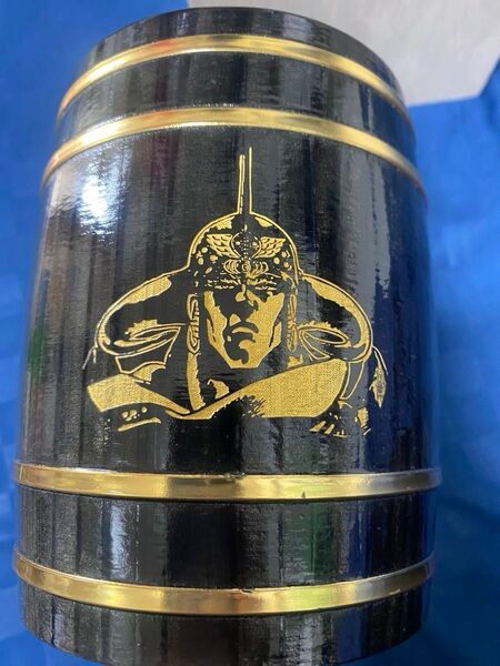 50周年限定シリアルナンバー彫刻 木樽ジョッキ ジャンプ展 北斗の拳 武論尊 原哲夫
