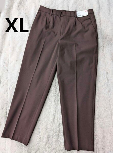 【新品】ユニクロ☆スマートアンクルパンツ☆XLダークブラウン レディース