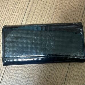 Cartier 二つ折り財布 ブラック エナメル