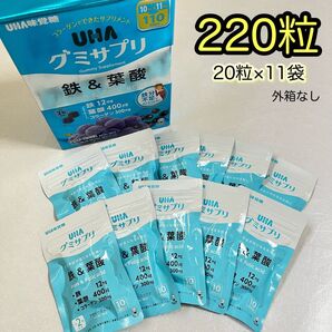 《数量限定SALE》UHA味覚糖 UHAグミサプリ 鉄&葉酸 20粒×11袋 110日分【外箱なし】ネコポス箱発送