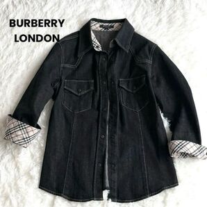 BURBERRY LONDON デニムシャツ ジャケット 裏地ノバチェック 40