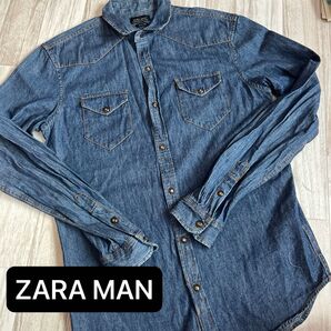 ZARA MAN デニムシャツ メンズ シャツ