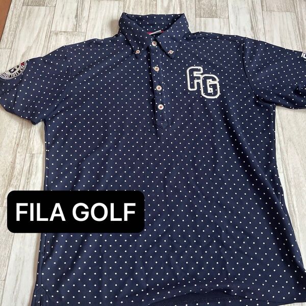 FILA GOLF フィラ golf ゴルフ ポロシャツ ゴルフシャツ 半袖 ドット柄 ゴルフウェア