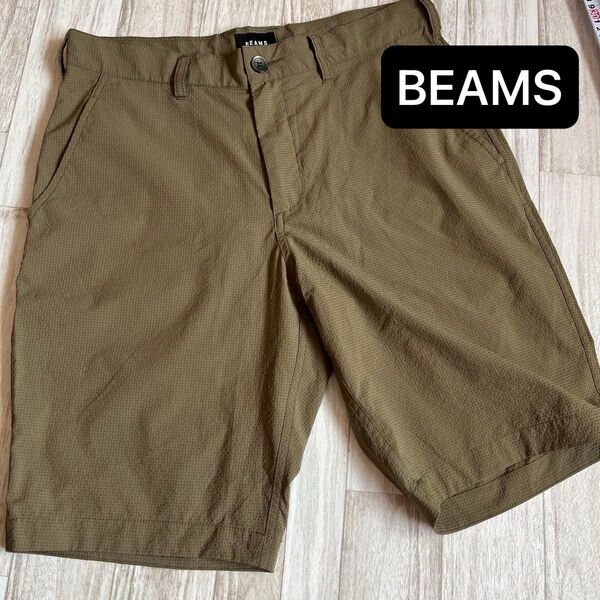 BEAMS ハーフパンツ カーキ メンズ
