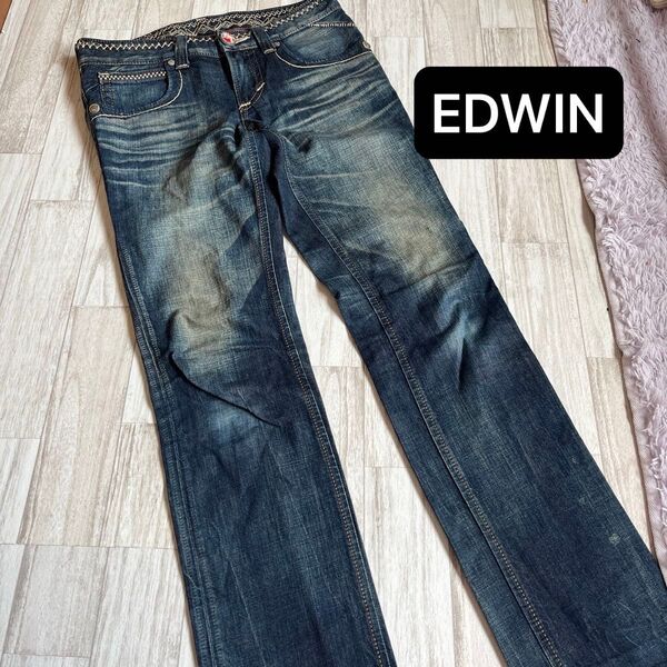 EDWIN デニムパンツ インディゴブルー ジーンズ デニム エドウィン ジーパン
