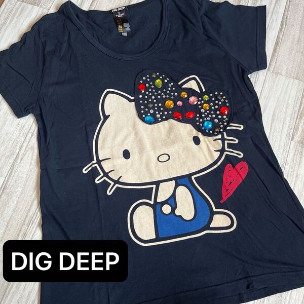 DIG DEEP ハローキティ Tシャツ ラインストーン 4L