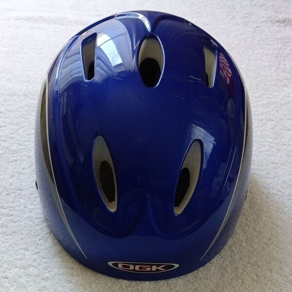 【中古】ヘルメットOGK kidsx7 53-54cm キッズ 子ども用 ブルー自転車 ジュニア