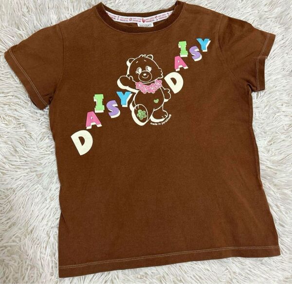 デイジーラヴァーズ半袖Tシャツ 平成レトロ 茶色 くま y2k 150