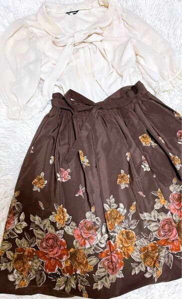 リズリサ系 y2k 姫ギャル 薔薇柄ワンピース ベロア リボン レストローズロリ