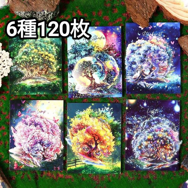 新!Z78 樹影恋曲 ステッカー シール コラージュ素材