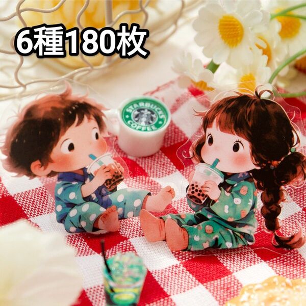新!V60 小小樂園 可愛 ステッカー コラージュ素材 PET シール