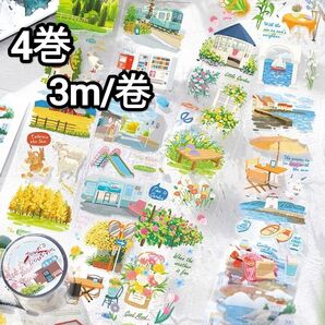 新!Q270 今すぐ出発 テープ コラージュ素材 ステッカー マスキングテープ